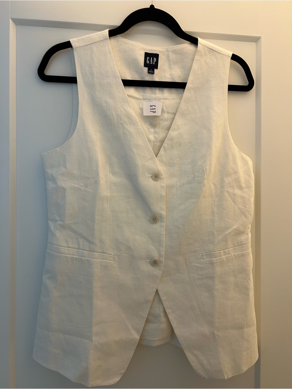 GAP Cream Linen Vest